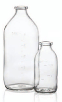 1000 ml infuusflacon, helder, type 1 geblazen glas
